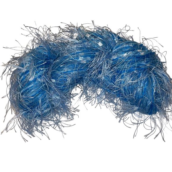 Kollage SPLENDOR Mohair Viscose Aran Bulky Feathery Multi Textured Yarn Blue - Picture 1 of 8